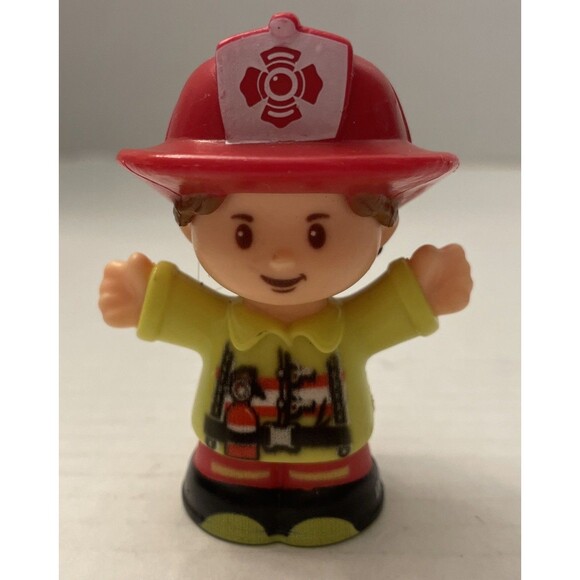 Fisher Price Little People Helping Others Firefighter Figure Girl & Boy Lot of 3 - Picture 6 of 8